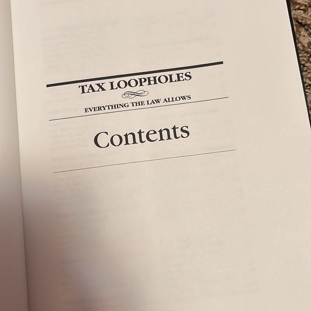 TAX LOOPHOLES BOOK - Picture 8 of 16